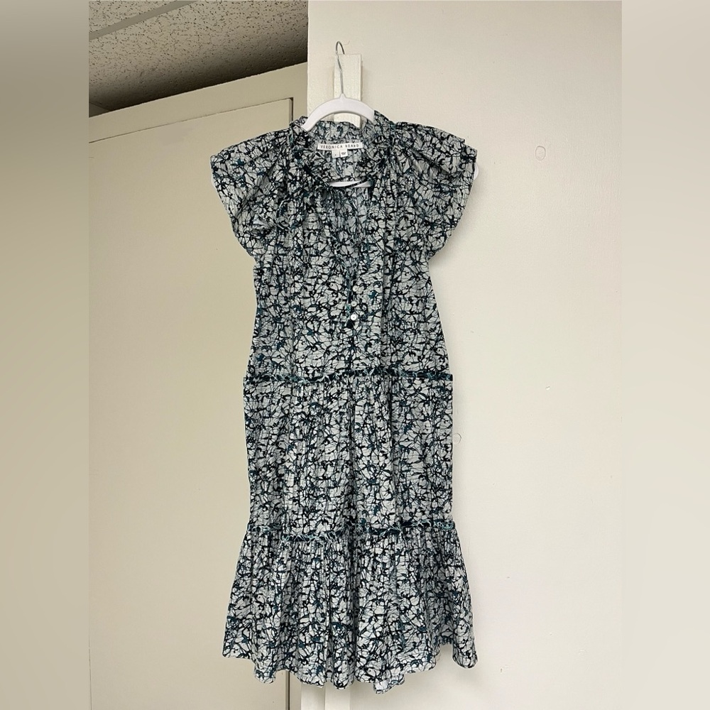 Veronica Beard Blue Batik Zee Mini Dress - Picture 2 of 6